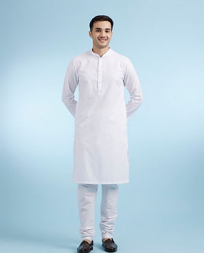 Diwas Men Ethereal White Ensemble Kurta Pajama