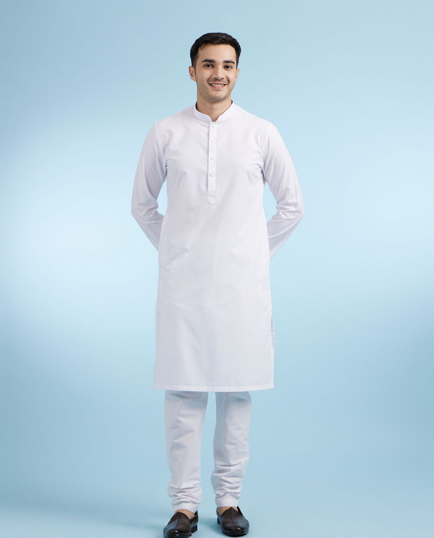 Diwas Men Ethereal White Ensemble Kurta Pajama