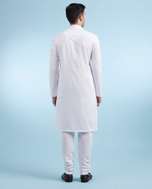 Diwas Men Ethereal White Ensemble Kurta Pajama