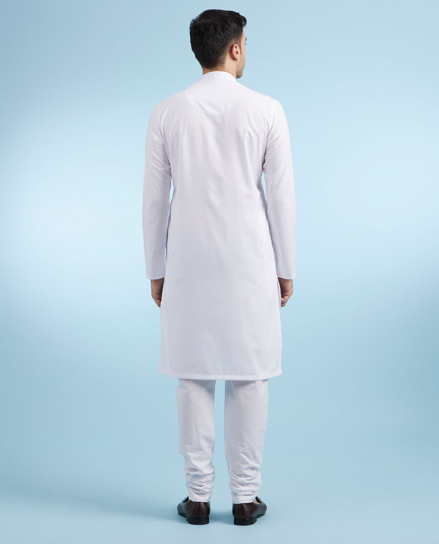 Diwas Men Ethereal White Ensemble Kurta Pajama
