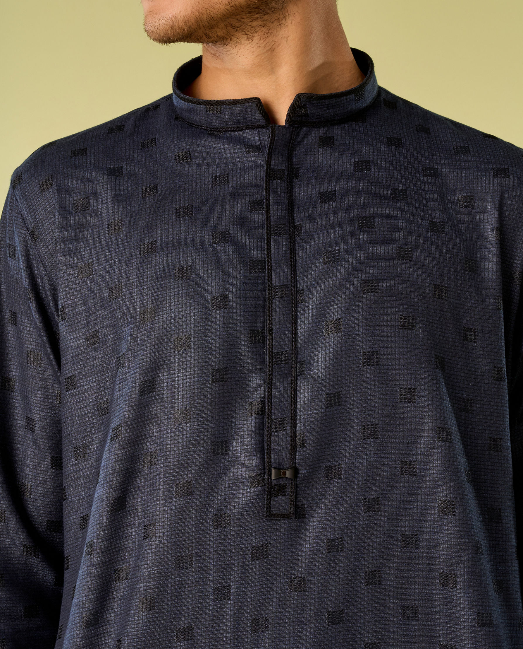 Diwas Men Dark Blue Kurta Pajama Ensemble