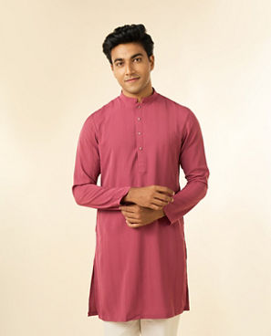 Diwas Men Resplendent Dusty Pink Kurta Pajama