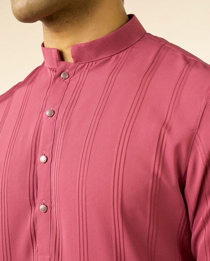 Diwas Men Resplendent Dusty Pink Kurta Pajama