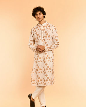 Diwas Men Elegant Cream Kurta Pajama