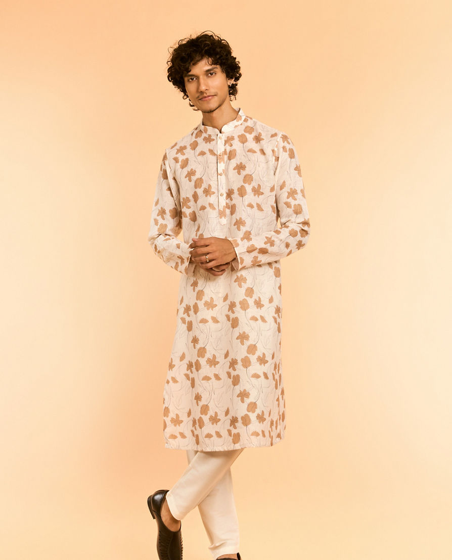 Diwas Men Elegant Cream Kurta Pajama