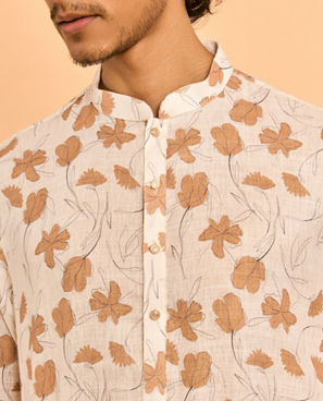 Diwas Men Elegant Cream Kurta Pajama