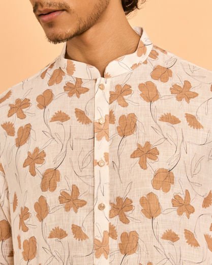 Diwas Men Elegant Cream Kurta Pajama