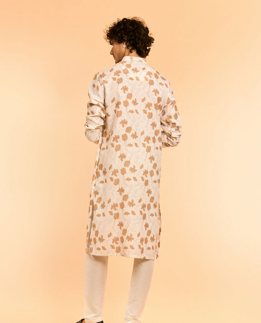 Diwas Men Elegant Cream Kurta Pajama