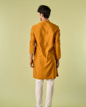 Diwas Men Mustard Majesty Kurta Pajama