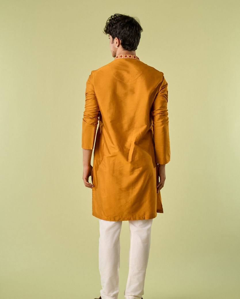 Diwas Men Mustard Majesty Kurta Pajama