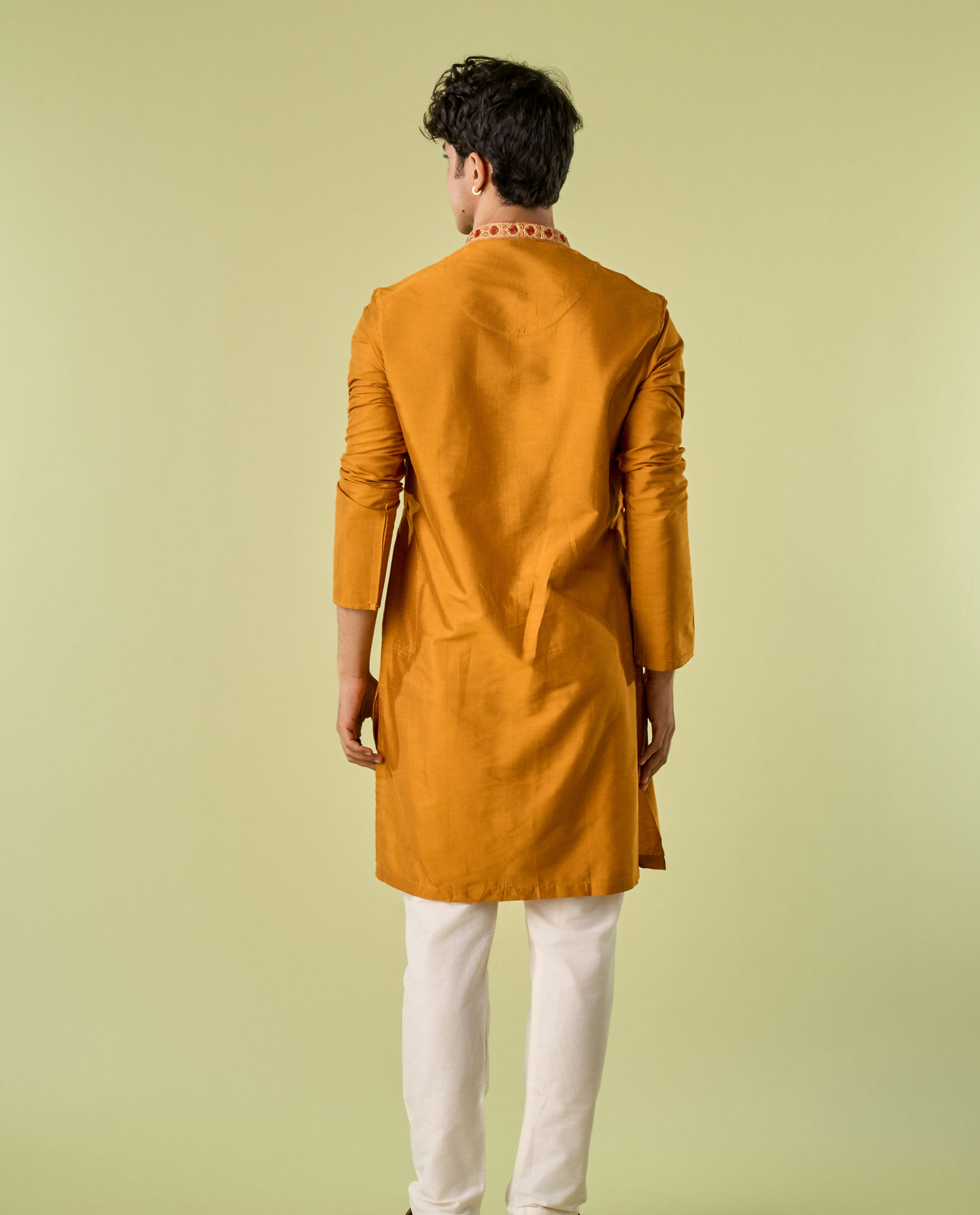 Diwas Men Mustard Majesty Kurta Pajama
