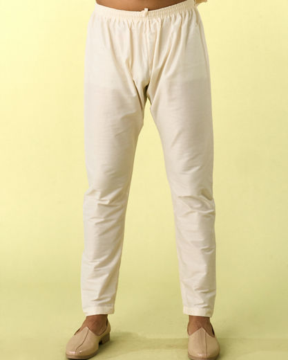 Diwas Men Gleaming Cream Kurta Pajama