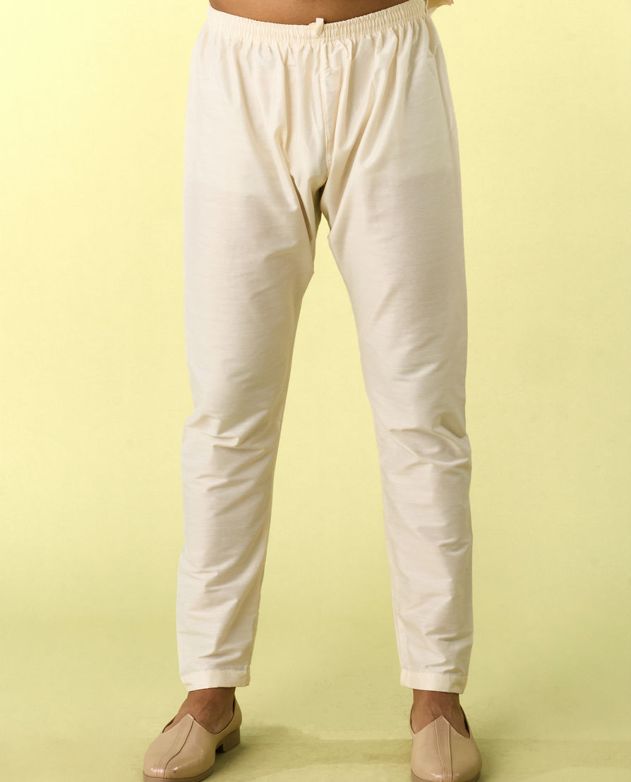 Diwas Men Gleaming Cream Kurta Pajama