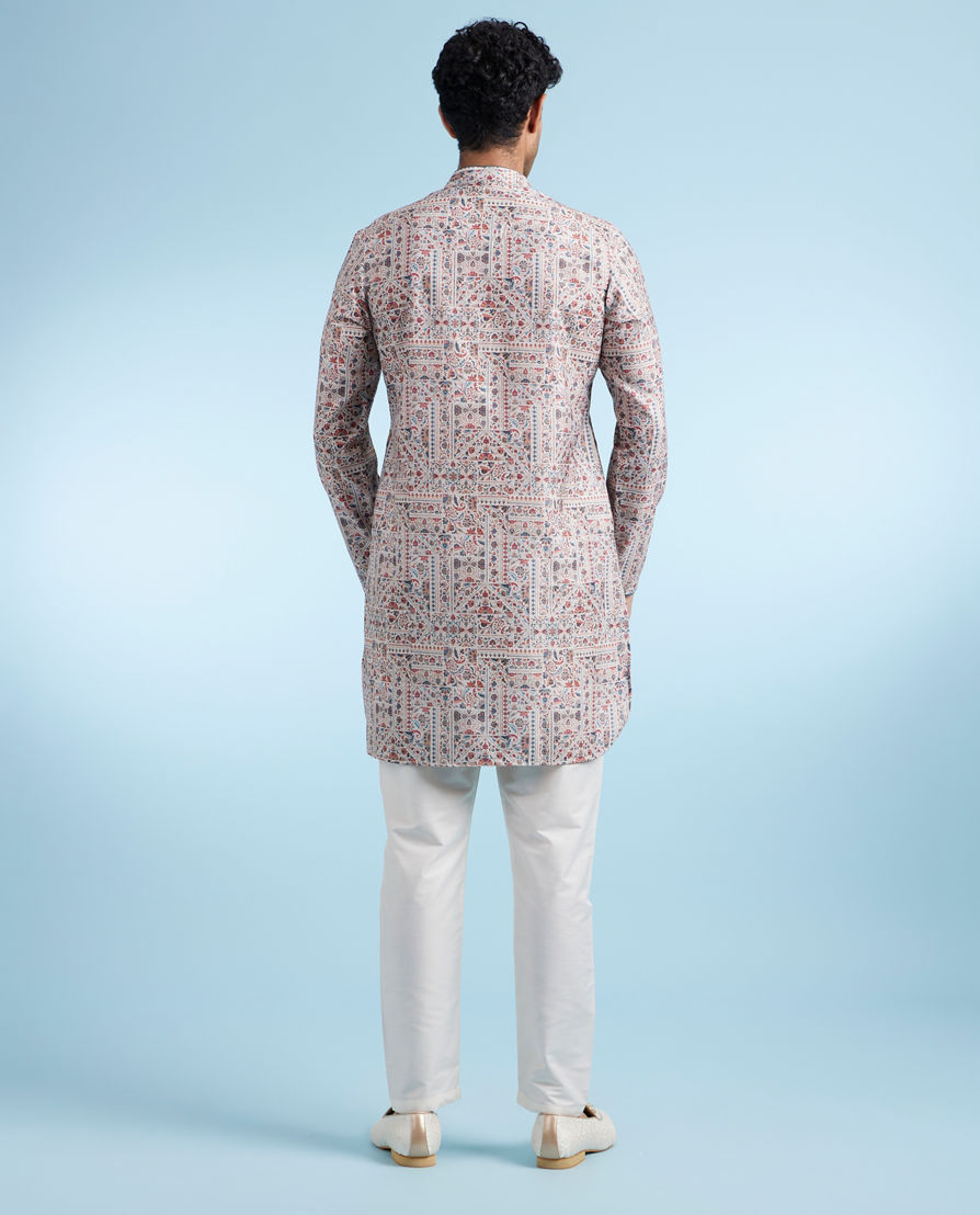 Diwas Men Beige Regal Kurta Pajama
