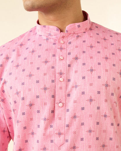Diwas Men Splendid Pink Kurta Pajama