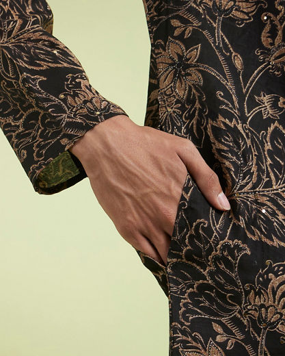 Diwas Men Black Elegance Kurta Pajama