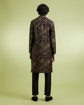 Diwas Men Black Elegance Kurta Pajama