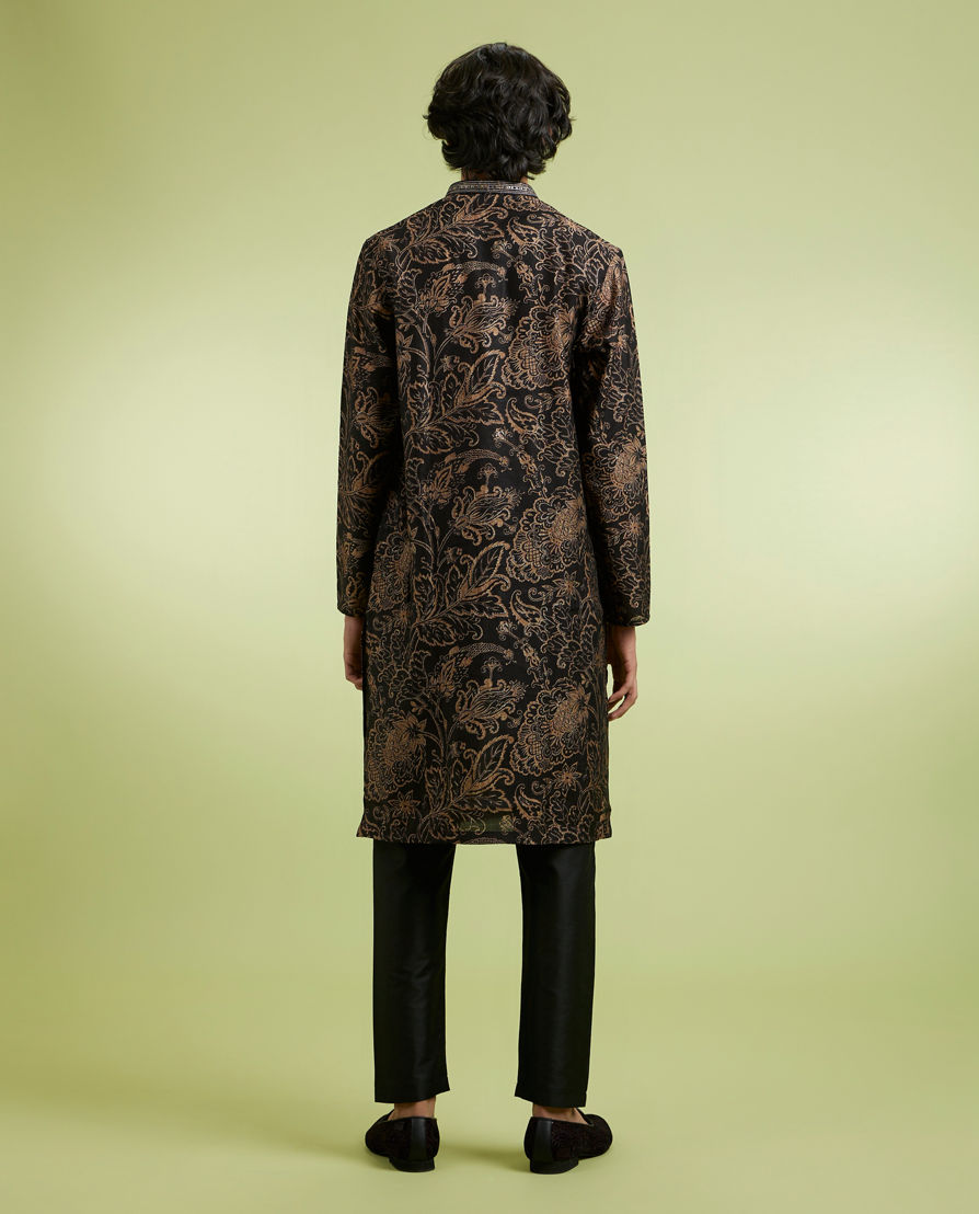 Diwas Men Black Elegance Kurta Pajama