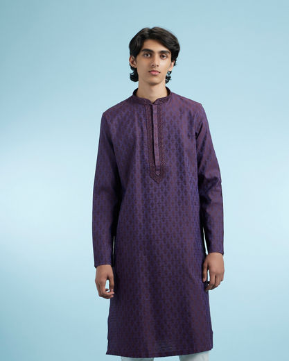 Diwas Men Royal Purple Kurta Pajama