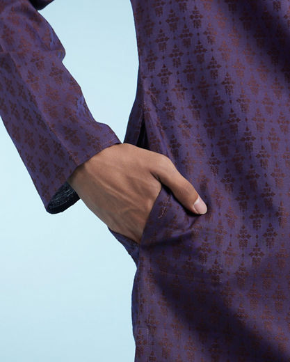Diwas Men Royal Purple Kurta Pajama