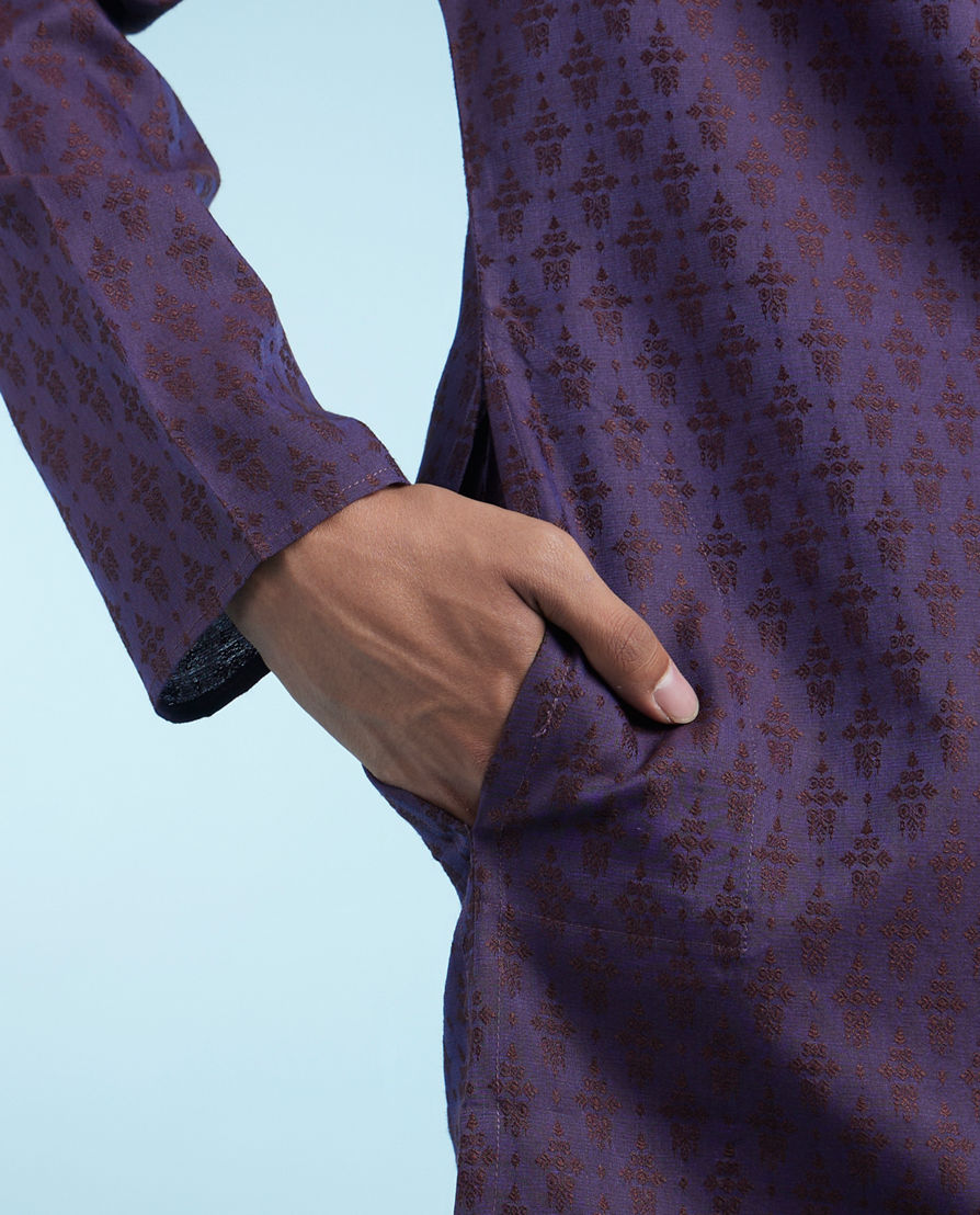Diwas Men Royal Purple Kurta Pajama