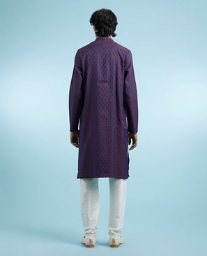 Diwas Men Royal Purple Kurta Pajama