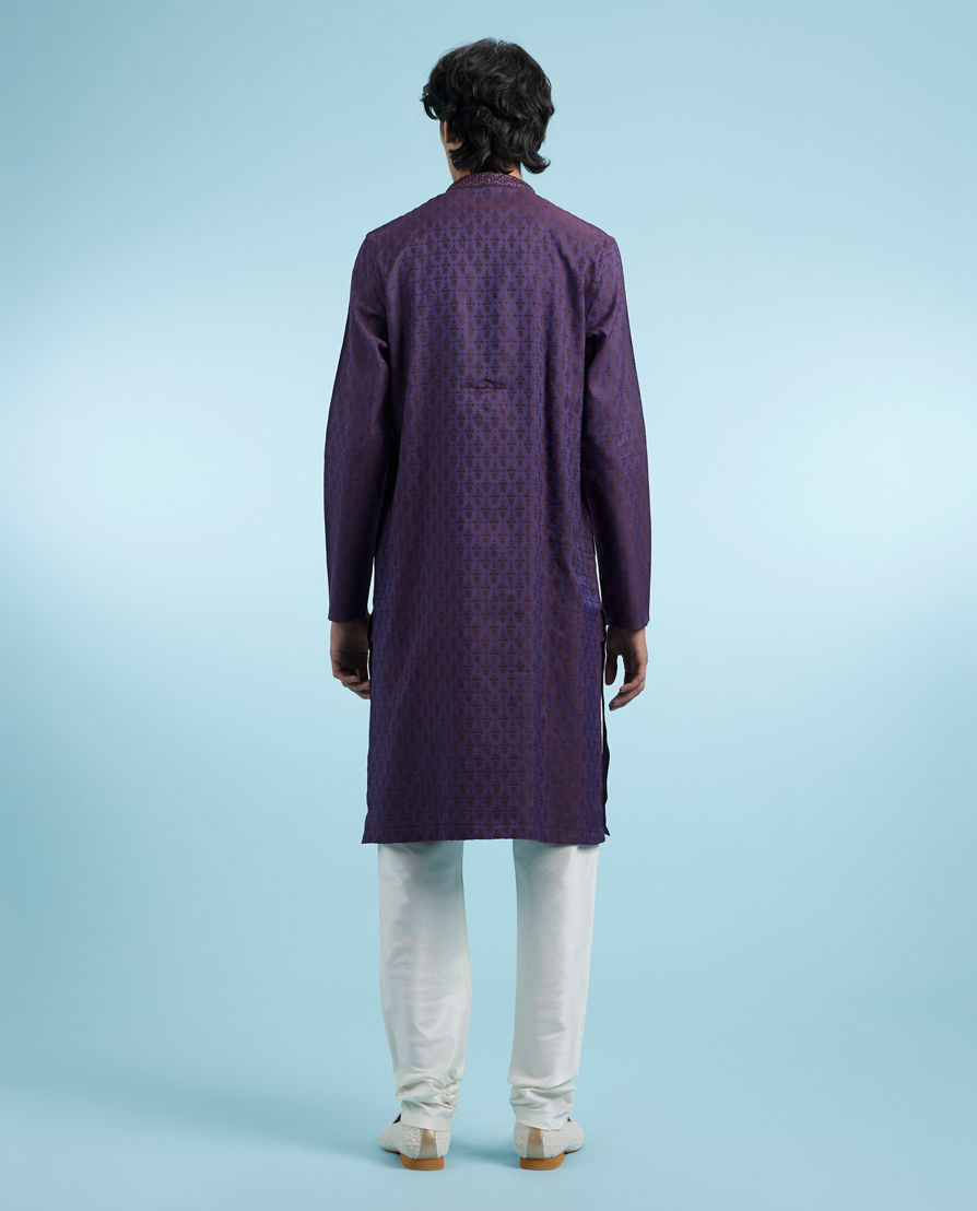 Diwas Men Royal Purple Kurta Pajama