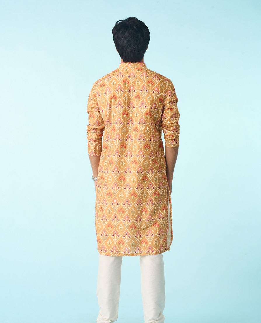 Diwas Men Mustard Splendor Kurta Pajama