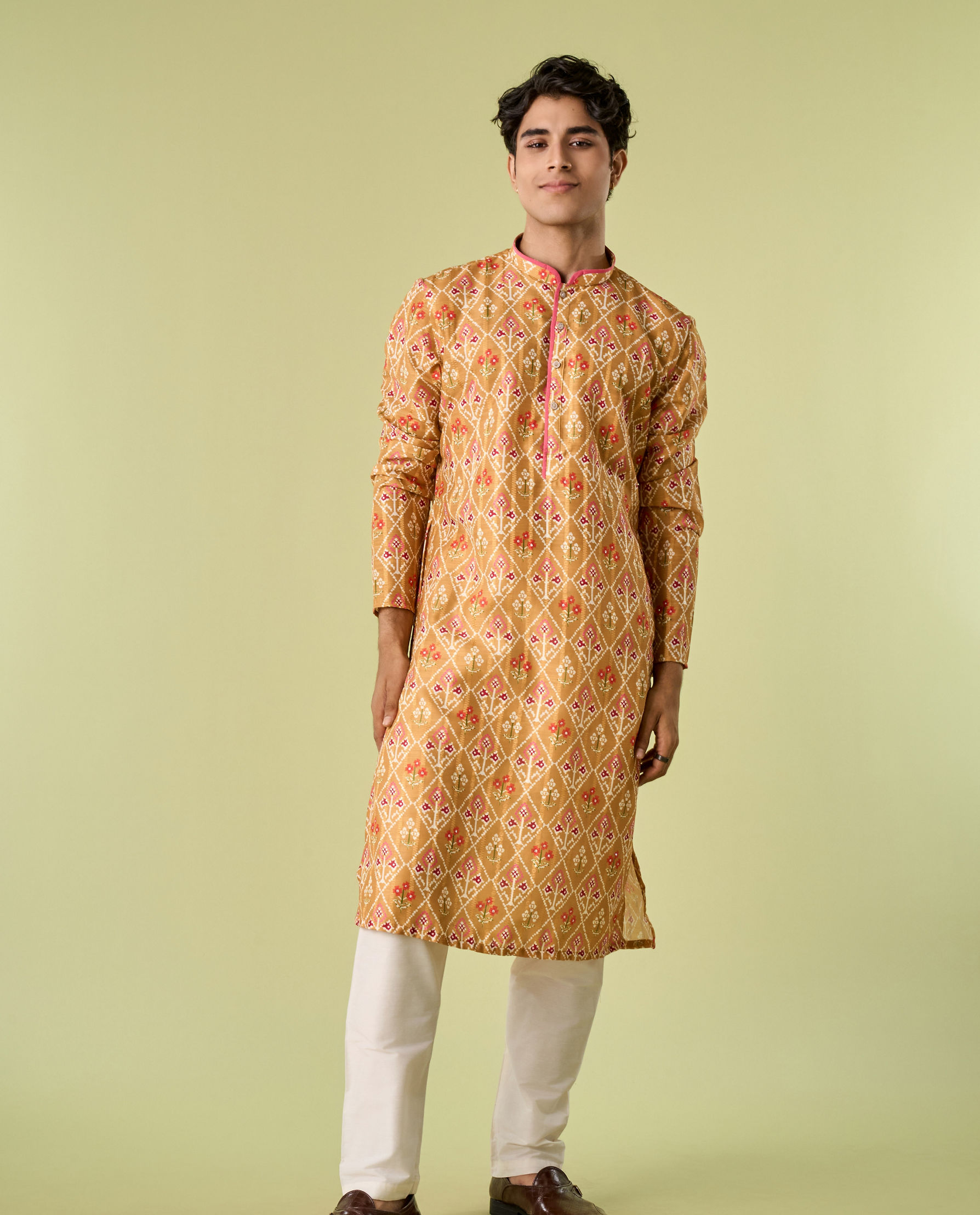 Diwas Men Mustard Splendor Kurta Pajama