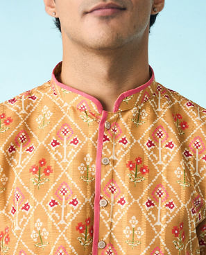 Diwas Men Mustard Splendor Kurta Pajama