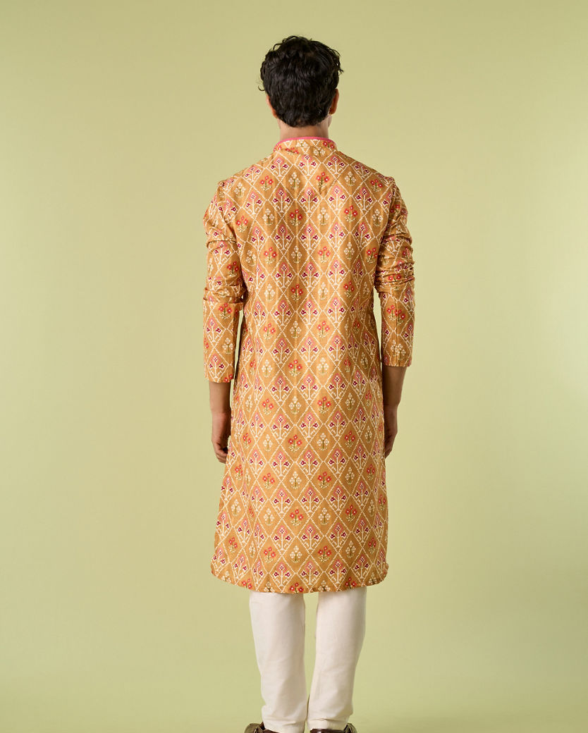 Diwas Men Mustard Splendor Kurta Pajama