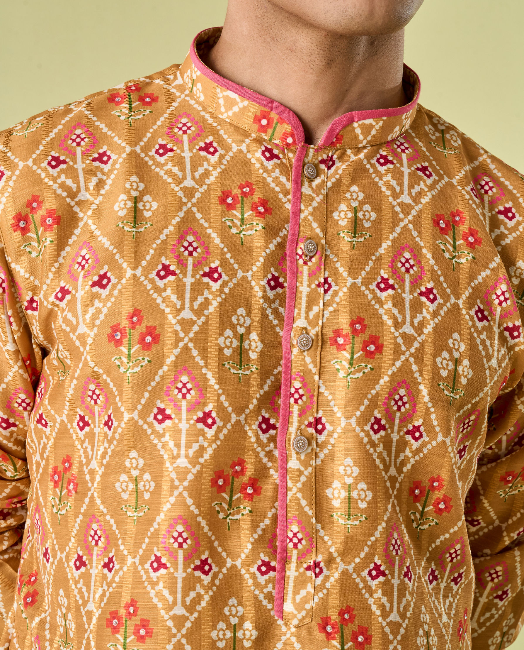 Diwas Men Mustard Splendor Kurta Pajama