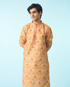 Diwas Men Mustard Splendor Kurta Pajama