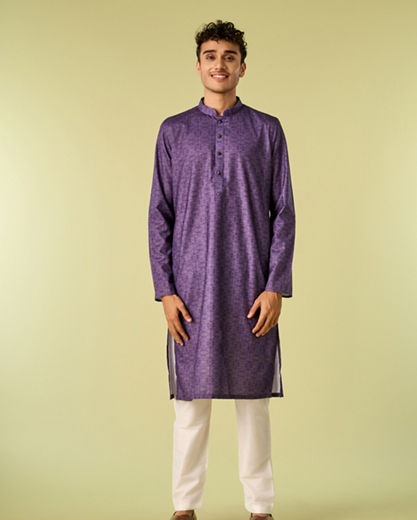 Diwas Men Royal Purple Extravaganza Kurta Pajama