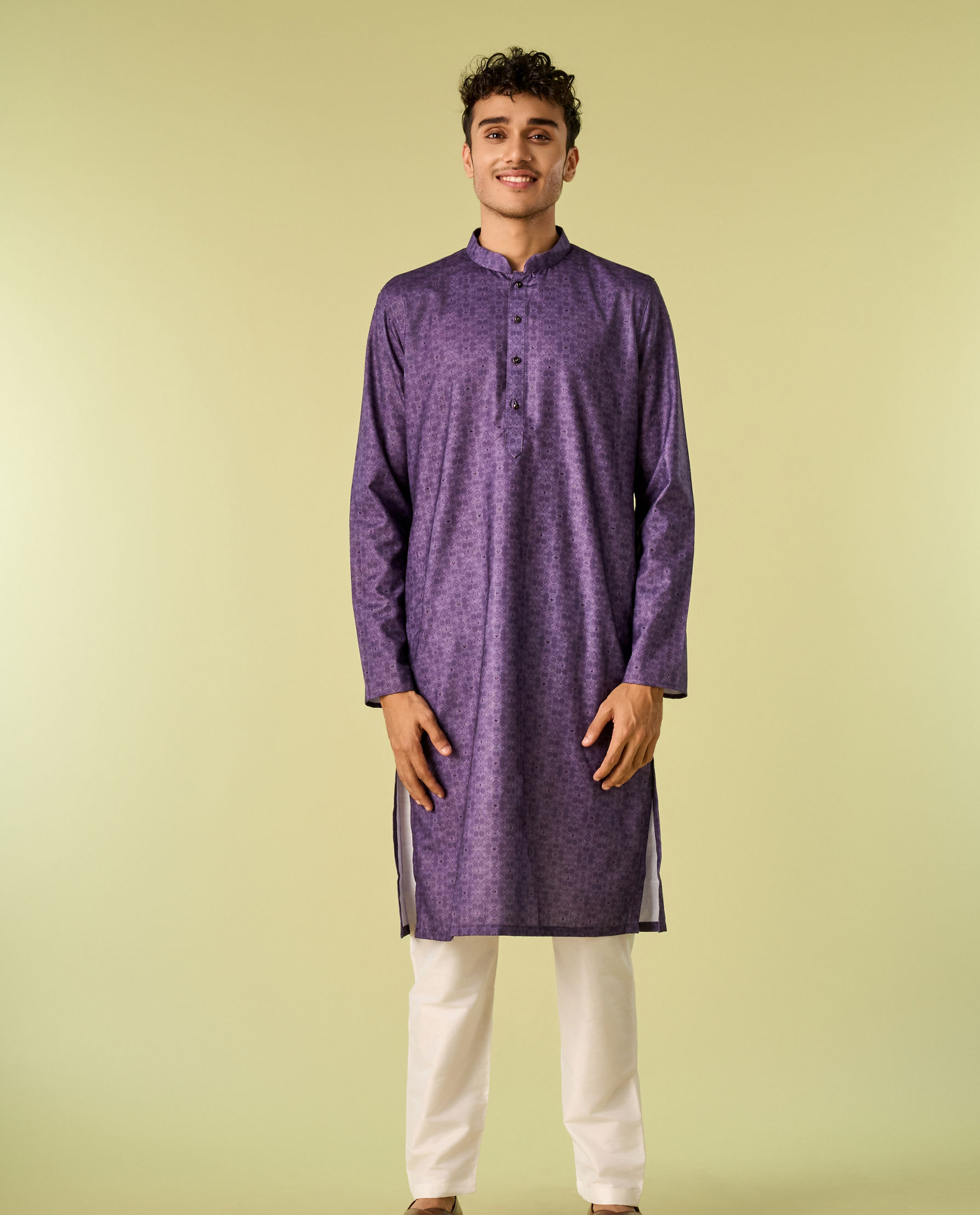 Diwas Men Royal Purple Extravaganza Kurta Pajama