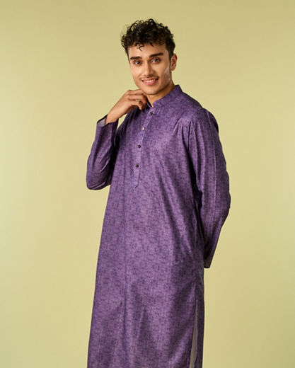 Diwas Men Royal Purple Extravaganza Kurta Pajama