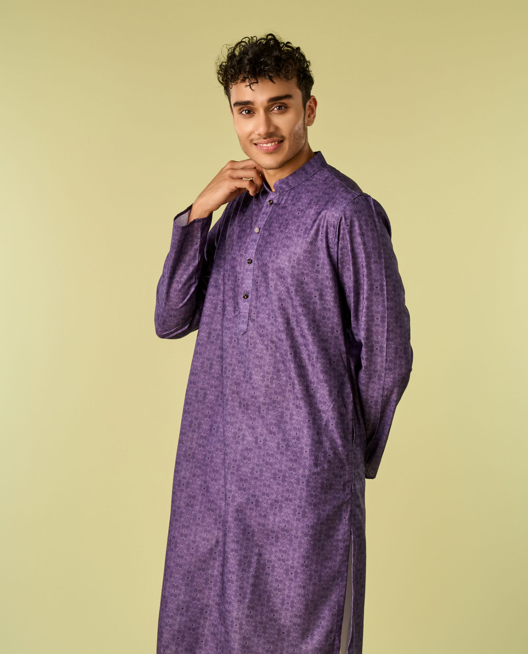 Diwas Men Royal Purple Extravaganza Kurta Pajama