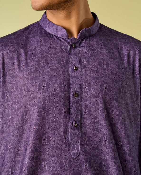Diwas Men Royal Purple Extravaganza Kurta Pajama