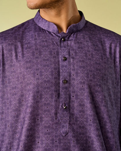 Diwas Men Royal Purple Extravaganza Kurta Pajama