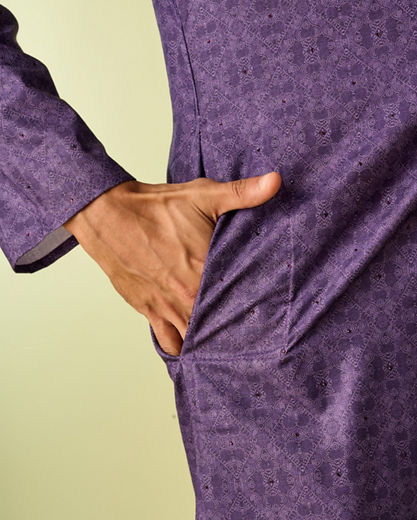 Diwas Men Royal Purple Extravaganza Kurta Pajama