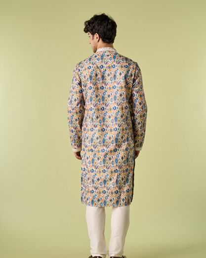 Diwas Men Mustard Elegance Kurta Pajama