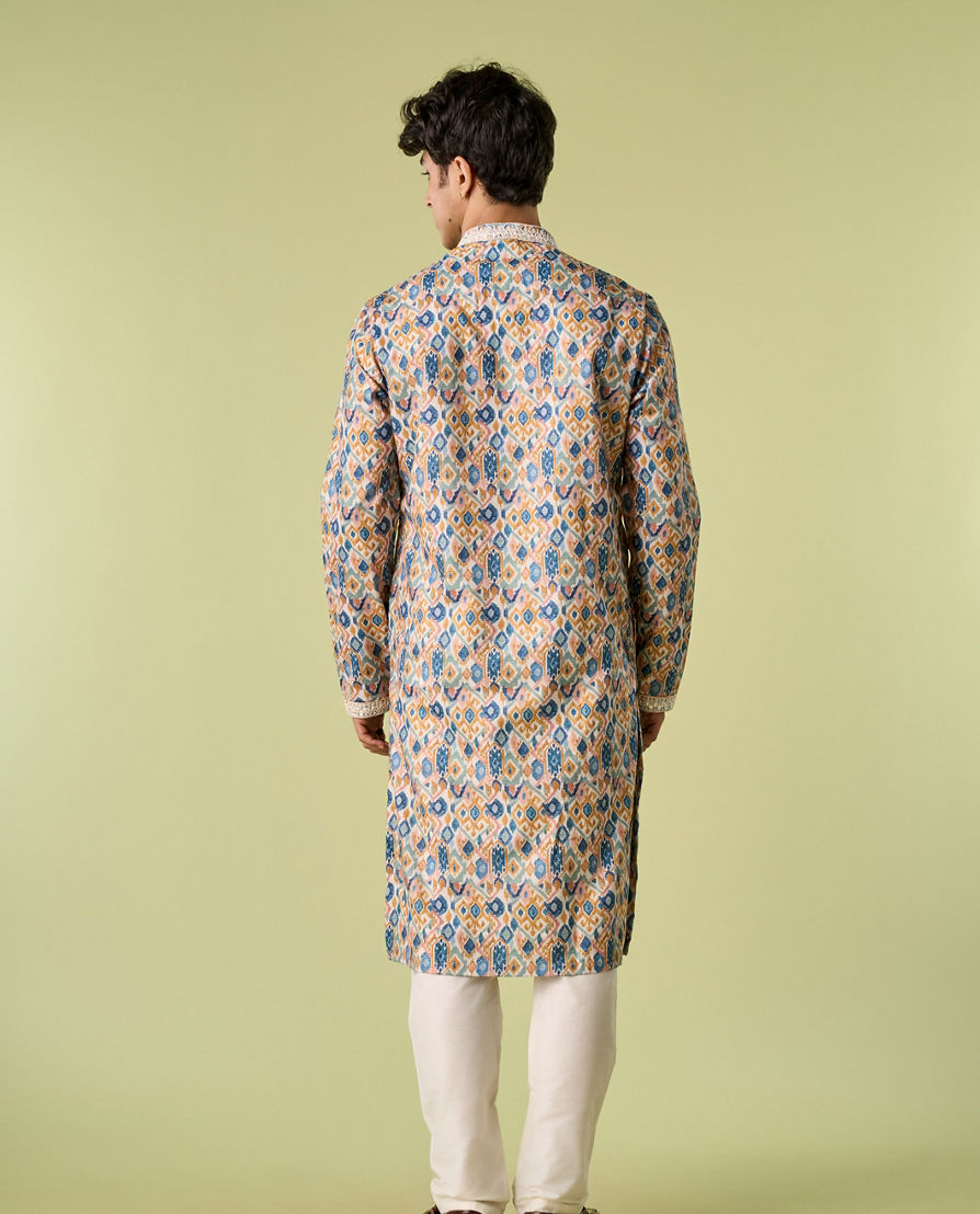Diwas Men Mustard Elegance Kurta Pajama