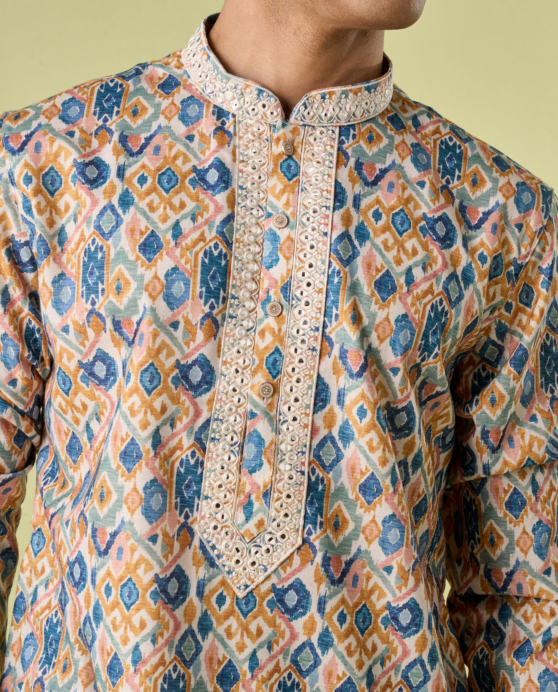 Diwas Men Mustard Elegance Kurta Pajama