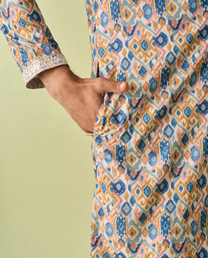 Diwas Men Mustard Elegance Kurta Pajama