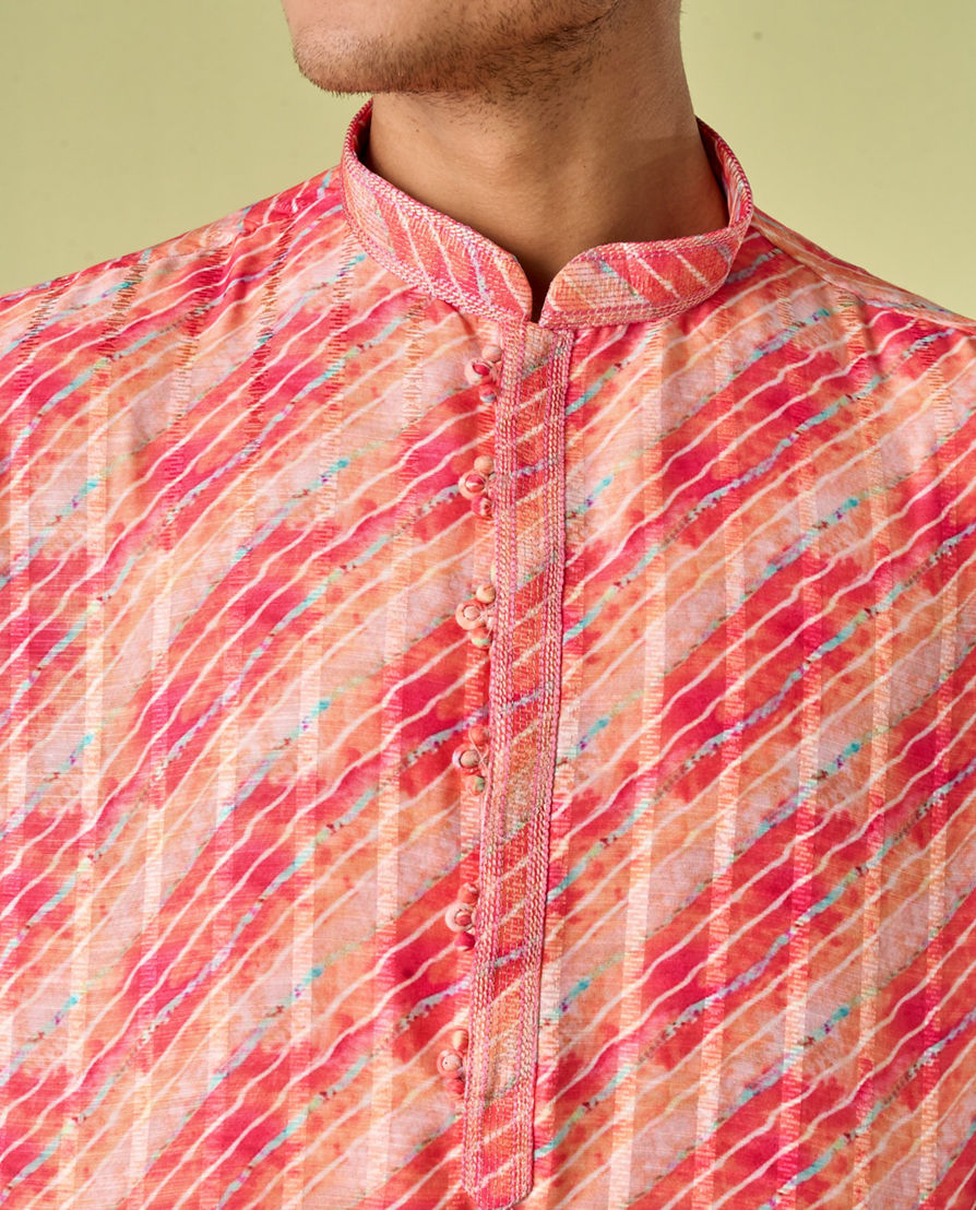 Diwas Men Peach Posh Elegance Kurta Pajama