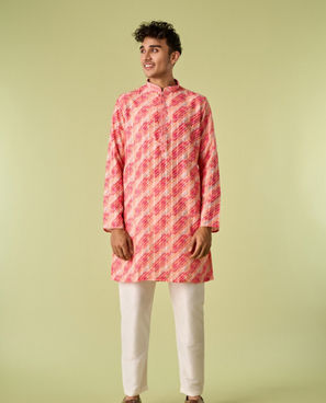 Diwas Men Peach Posh Elegance Kurta Pajama