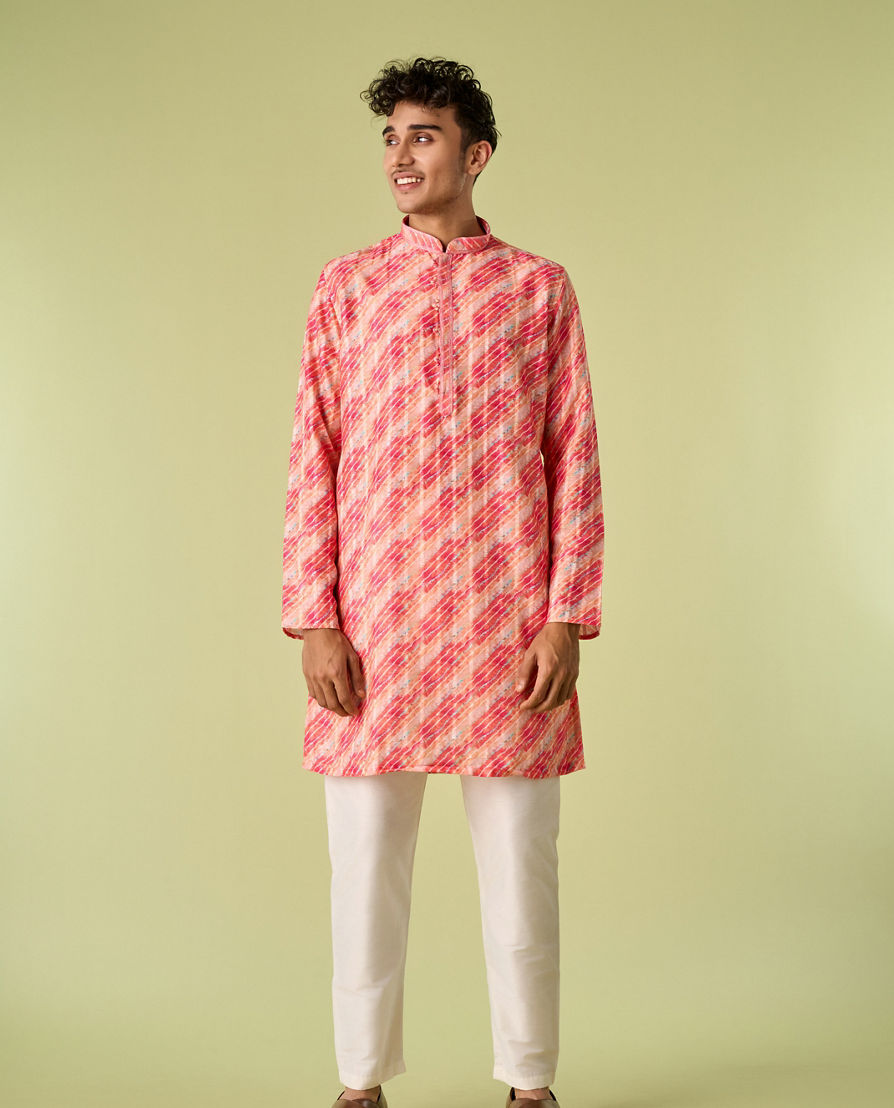 Diwas Men Peach Posh Elegance Kurta Pajama