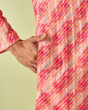 Diwas Men Peach Posh Elegance Kurta Pajama