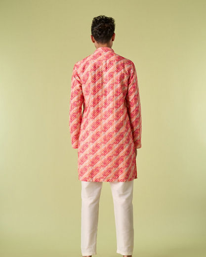 Diwas Men Peach Posh Elegance Kurta Pajama