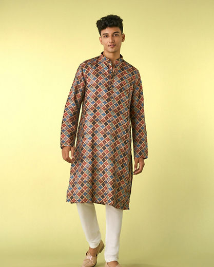 Diwas Men Fawn Delight Kurta Pajama